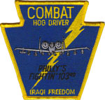 103rd FS A-10 Combat HOG Driver